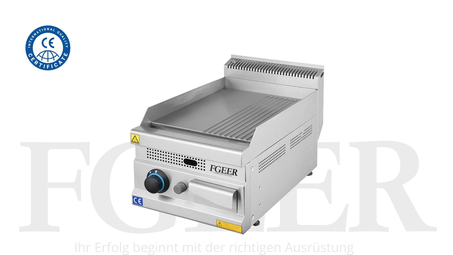 Plaque de cuisson à gaz chromée - 400 x 700 x 300 mm FGEER