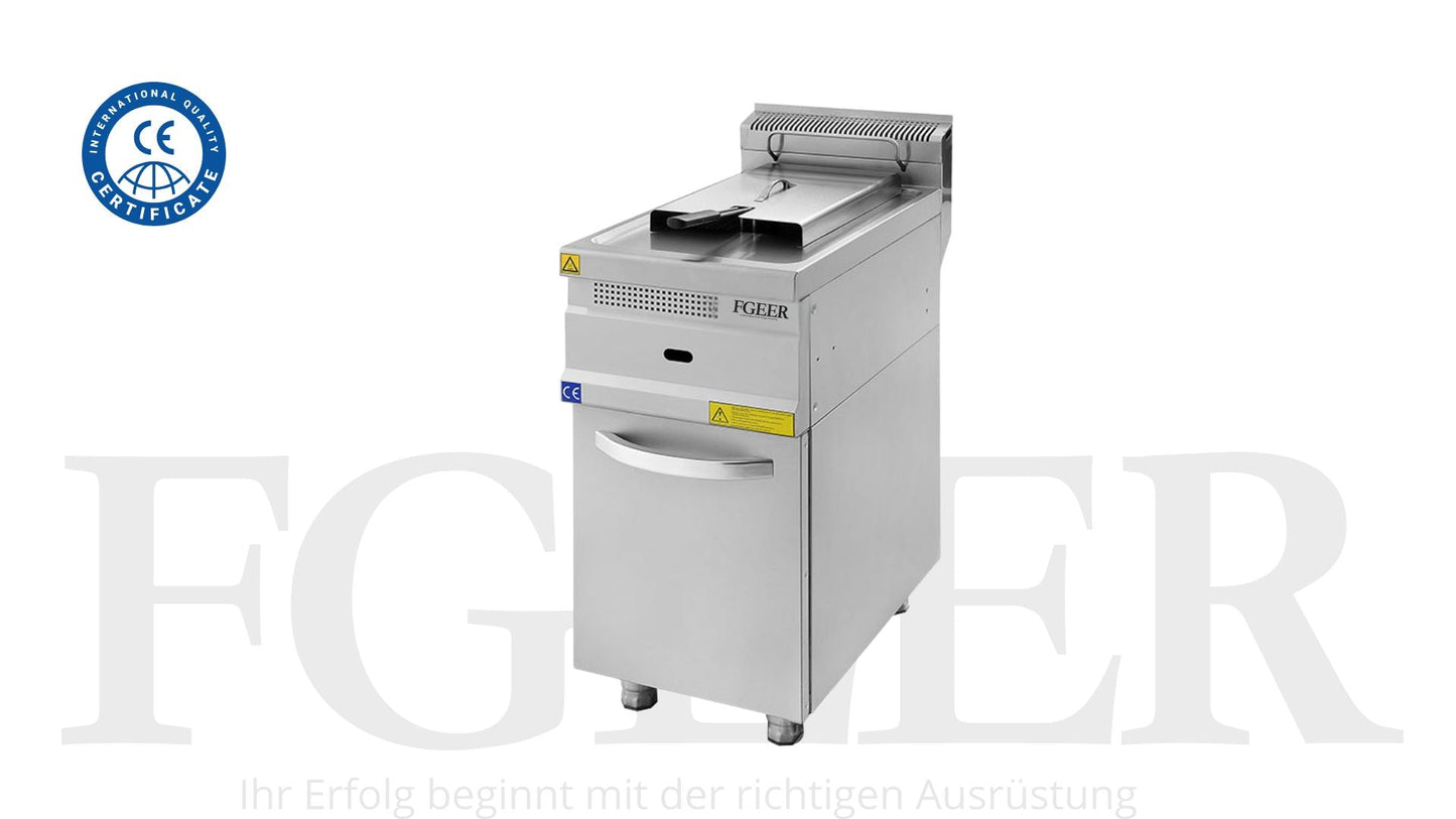 Friteuse à gaz professionnelle 15L - 400 x 700 x 850 mm - FGEER
