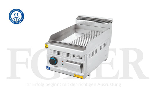 Plaque à snacker électrique chrome – 400 x 630 x 300 mm FGEER