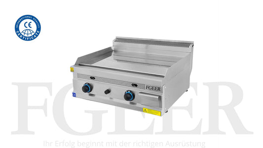 Plaque de cuisson à gaz chromée - 800 x 700 x 300 mm FGEER